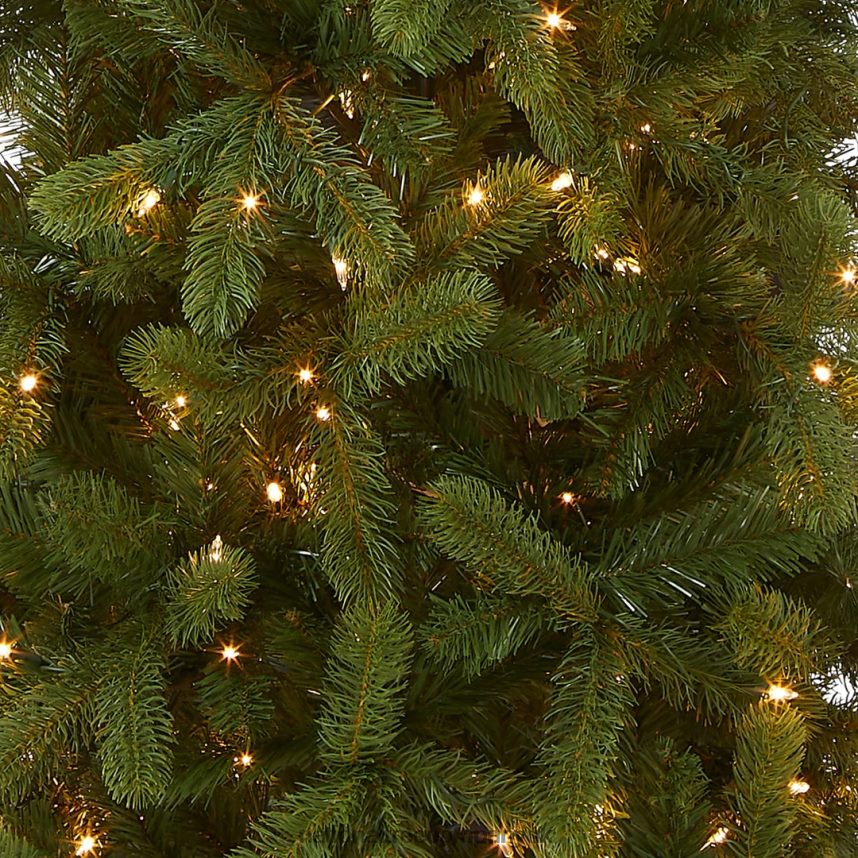 Trees | National Tree Company Pre-Lit \Feel Real\ Artificial Slim Downswept Christmas Tree Green Douglas Fir White Lights Includes Stand 65 feet F2L4F66